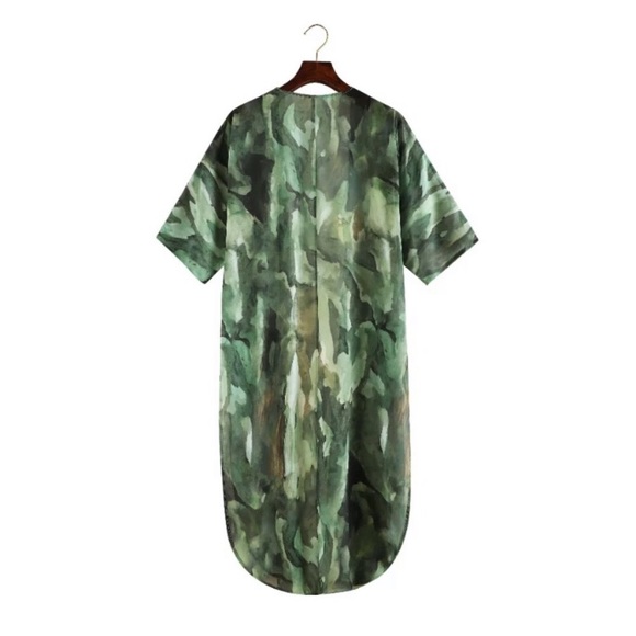 New! Green Leaf Kimono - Picture 7 of 7